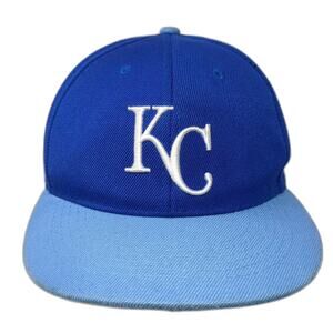 Kansas City Royals MLB Associated Premium Snapback Hat Blue White Blue Crew OS